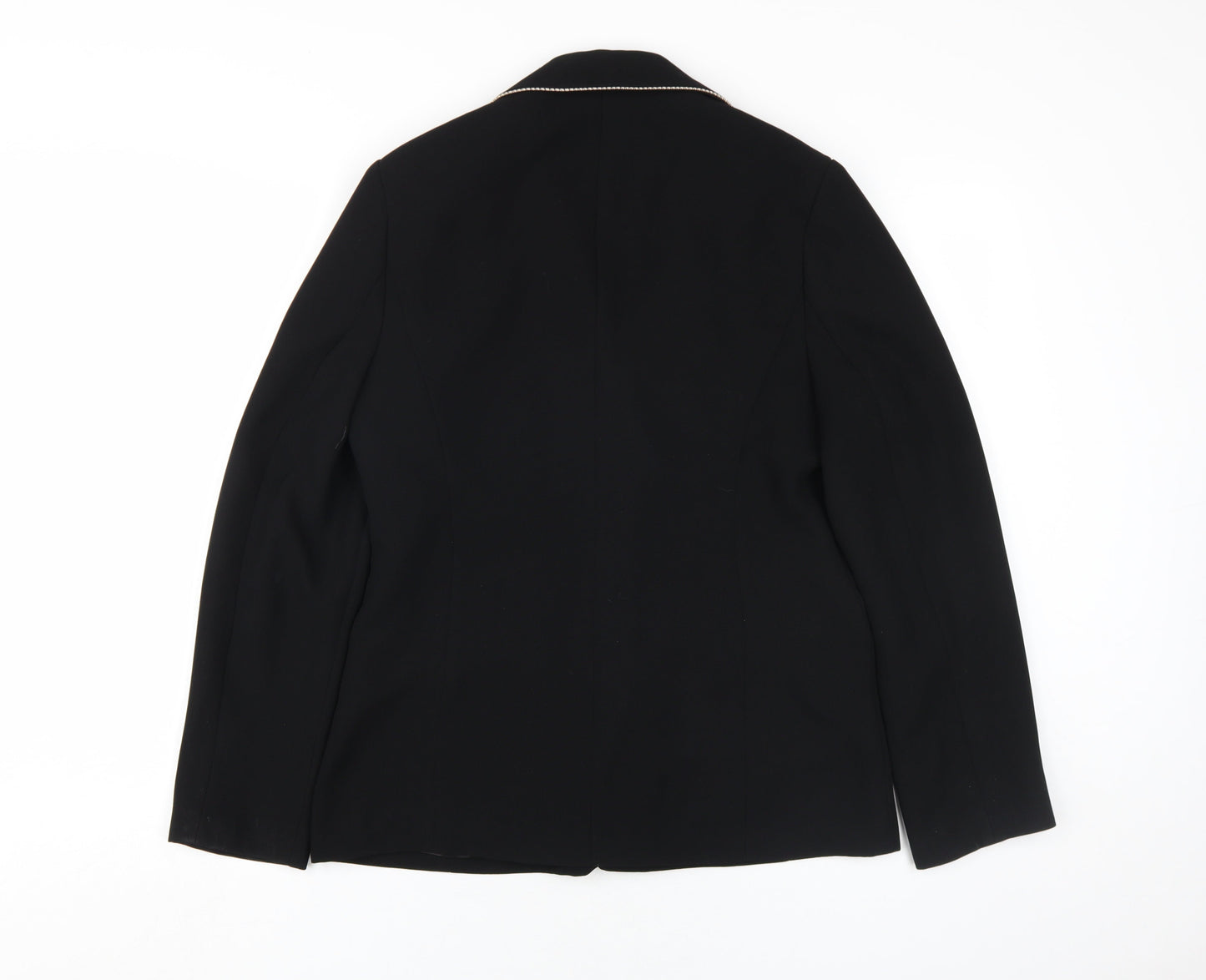 BHS Women's Black Suit Jacket UK Size 10 Notch Lapel