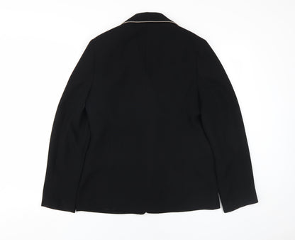 BHS Women's Black Suit Jacket UK Size 10 Notch Lapel