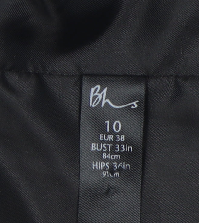 BHS Women's Black Suit Jacket UK Size 10 Notch Lapel