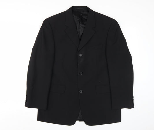 Mens UK Size 38 Tom English Regular Black Suit Jacket
