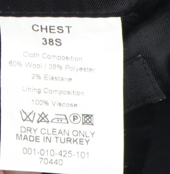 Mens UK Size 38 Tom English Regular Black Suit Jacket