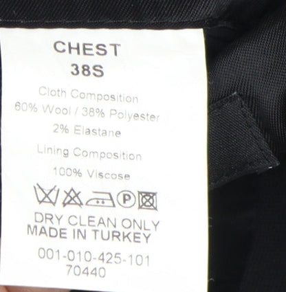 Mens UK Size 38 Tom English Regular Black Suit Jacket
