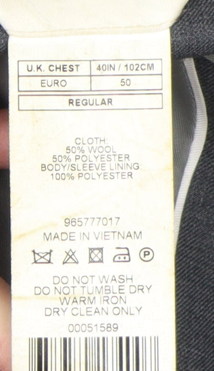 Mens UK Size 40 French Connection Regular Grey Suit Jacket