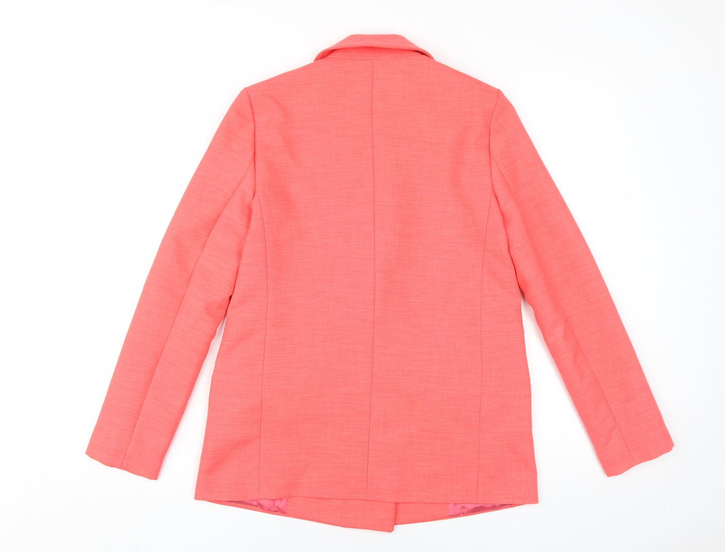 Topshop Women's Pink Double-Breasted Suit Jacket