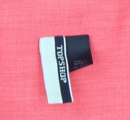 Topshop Women's Pink Double-Breasted Suit Jacket