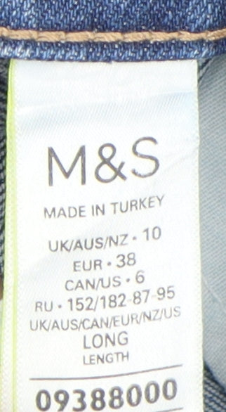 Womens UK Size 10 Marks and Spencer  Straight Blue Jeans