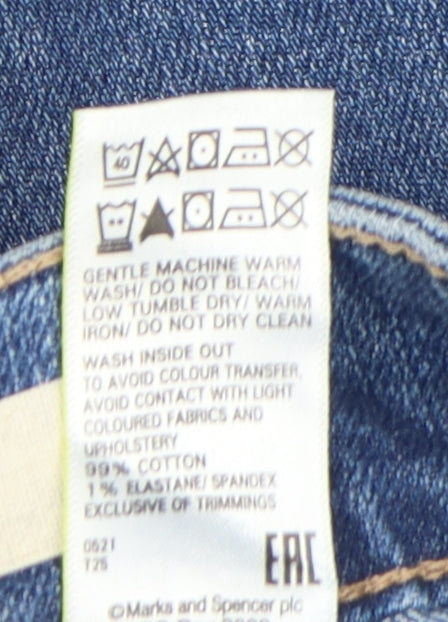 Womens UK Size 10 Marks and Spencer  Straight Blue Jeans
