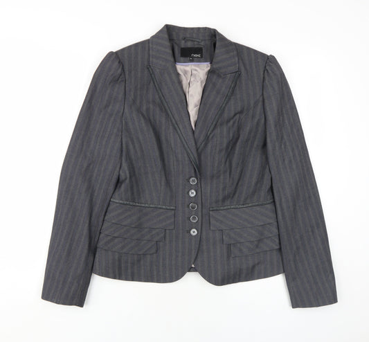 Next Women's Grey Pinstripe Suit Jacket, Size 12