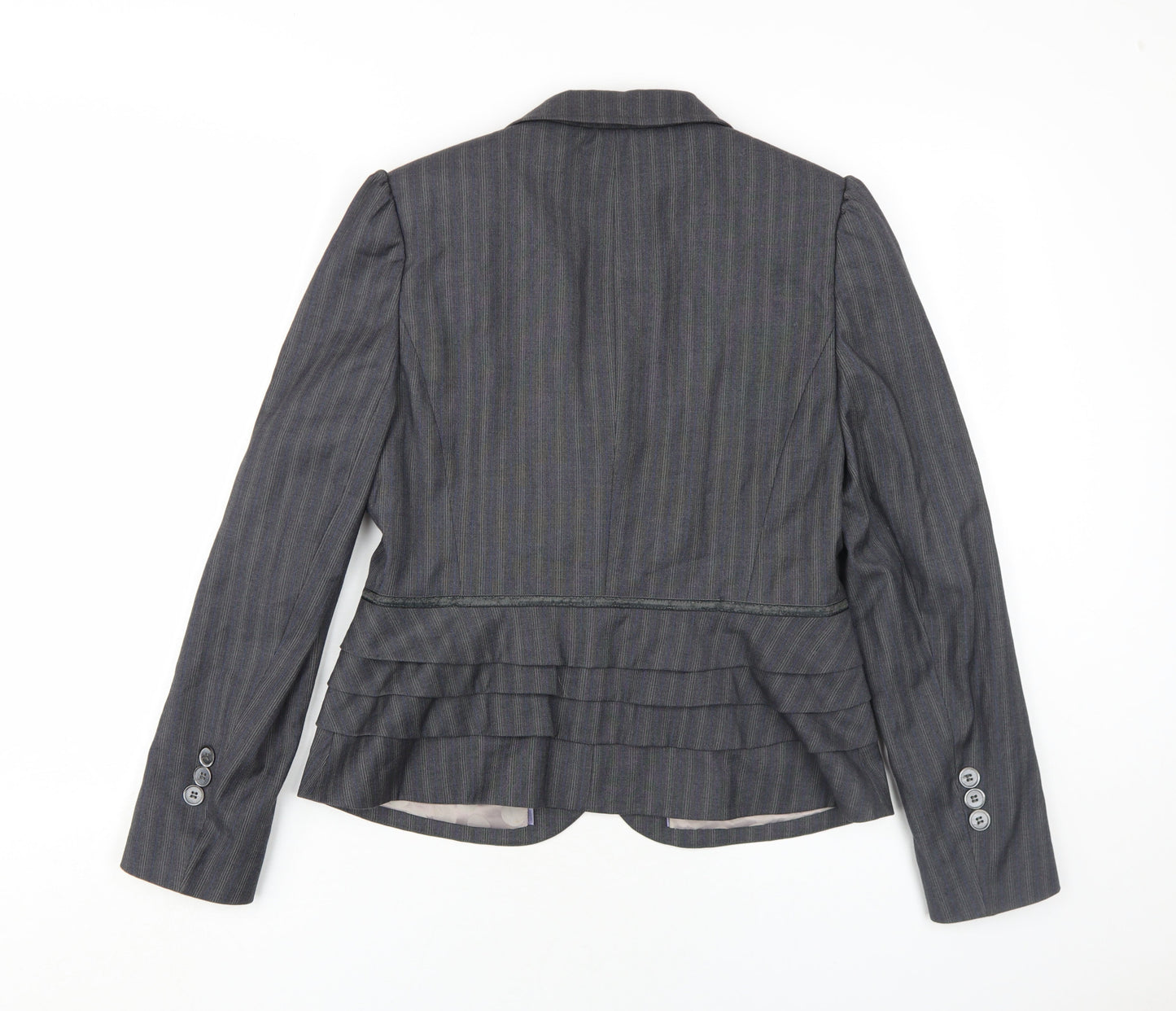 Next Women's Grey Pinstripe Suit Jacket, Size 12