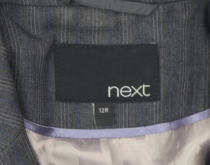 Next Women's Grey Pinstripe Suit Jacket, Size 12