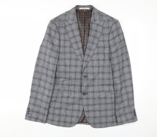 Mens UK Size 36 Burton Regular Grey Suit Jacket
