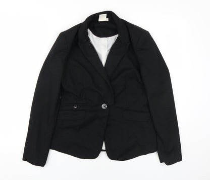 Next Women's Black Blazer Jacket Size 12 Regular Fit