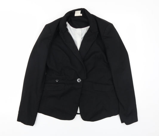 Next Women's Black Blazer Jacket Size 12 Regular Fit