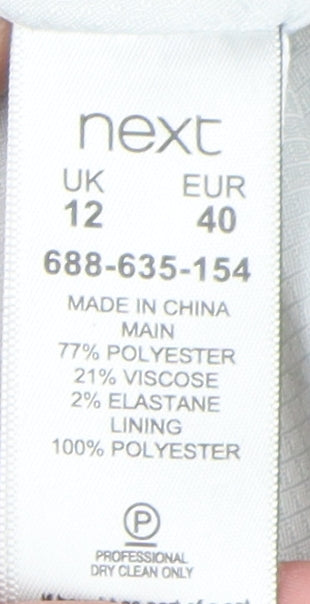 Next Women's Black Blazer Jacket Size 12 Regular Fit