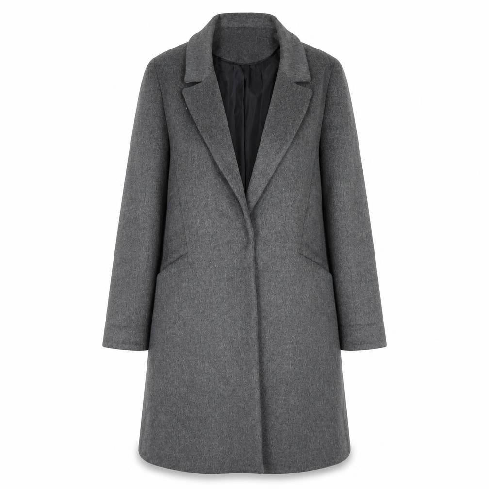 Womens UK Size 12 Dorothy Perkins Grey Overcoat