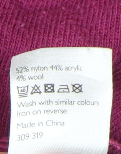 John Lewis Girls Purple Polka Dot Knit Dress, 3 Years