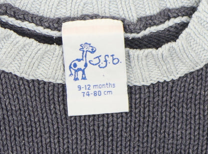 Unisex Baby Grey Knit Pullover Jumper 9-12 Months