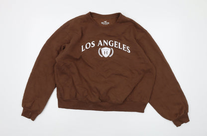 Hollister Women's Brown Pullover Sweatshirt S