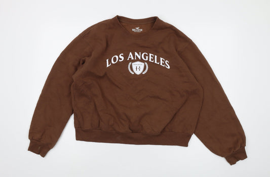 Hollister Women's Brown Pullover Sweatshirt S