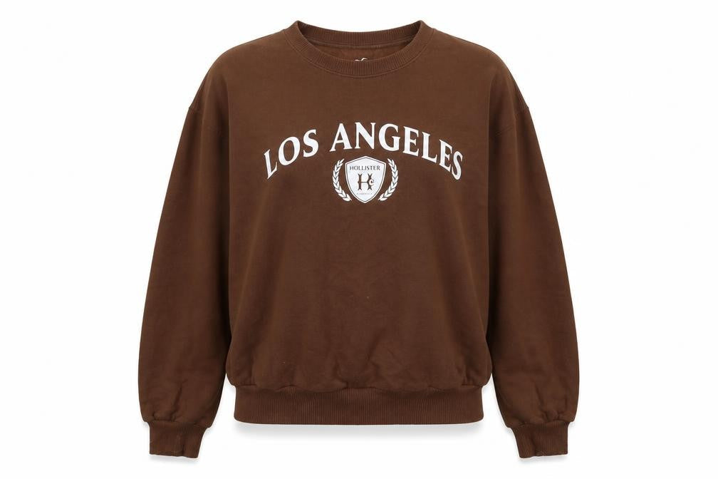 Womens UK Size S Hollister Brown Pullover Sweatshirt