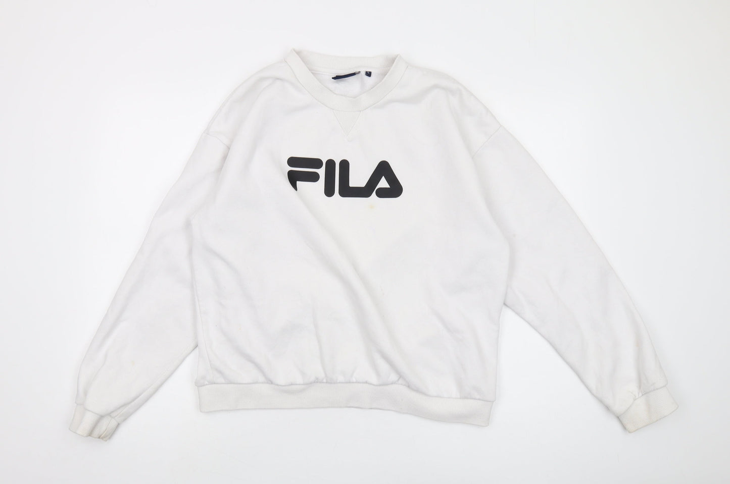 Fila Unisex Adults White Pullover Sweatshirt L