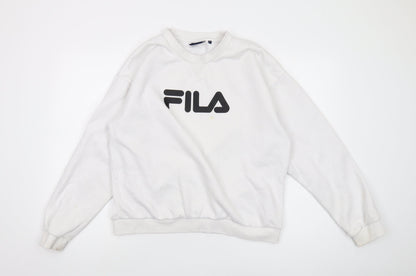 Fila Unisex Adults White Pullover Sweatshirt L