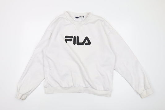 Fila Unisex Adults White Pullover Sweatshirt L