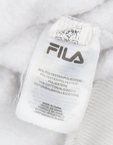 Fila Unisex Adults White Pullover Sweatshirt L