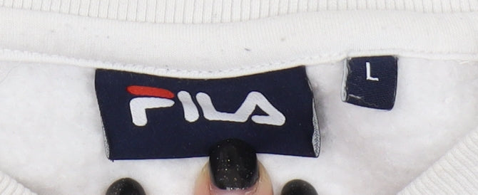 Fila Unisex Adults White Pullover Sweatshirt L