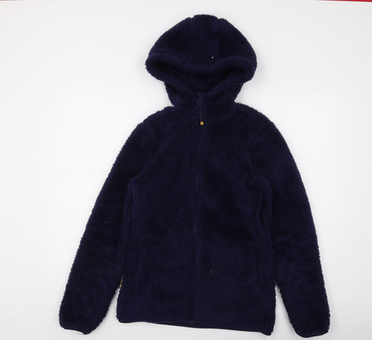 Mountain Warehouse Women's Blue Fleece Jacket with Hood UK 8