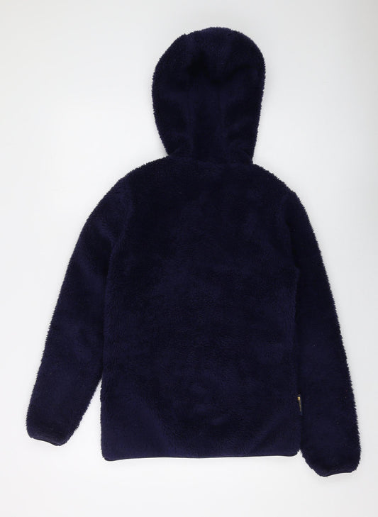 Mountain Warehouse Women's Blue Fleece Jacket with Hood UK 8