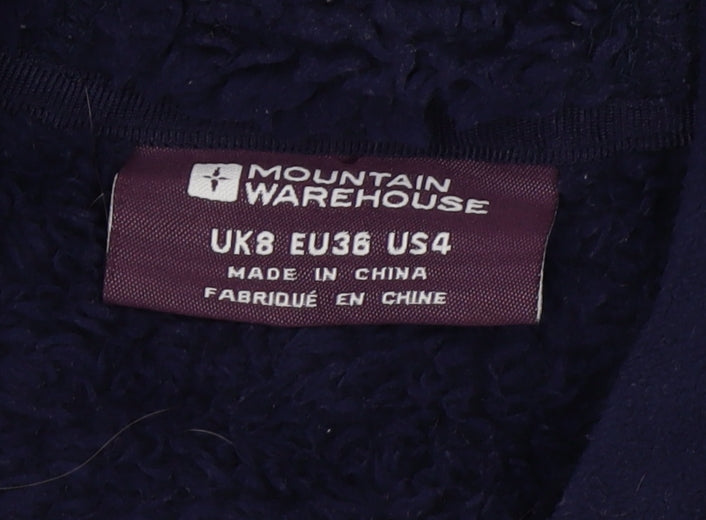 Mountain Warehouse Women's Blue Fleece Jacket with Hood UK 8