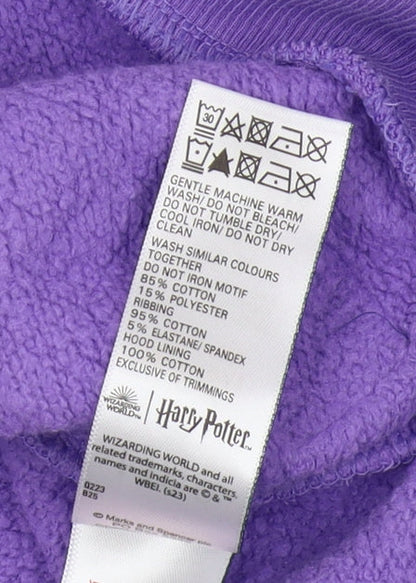 Marks and Spencer Girls Harry Potter Purple Hoodie 9-10 Years