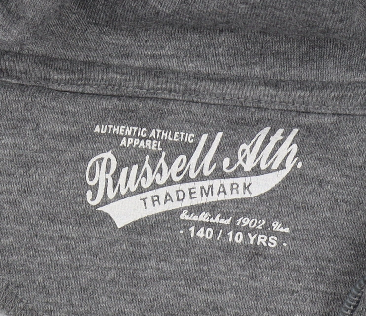 Russell Athletic Boys Grey Full Zip Hoodie 10 Years