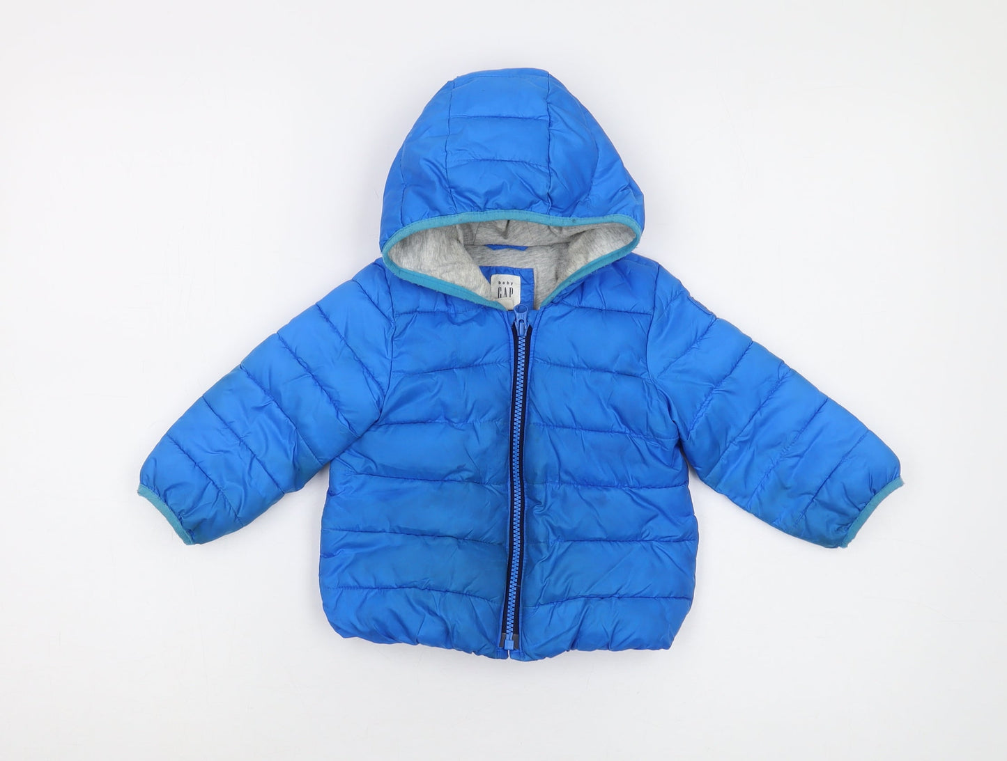 Gap Unisex Baby Blue Puffer Jacket - 18-24 Months