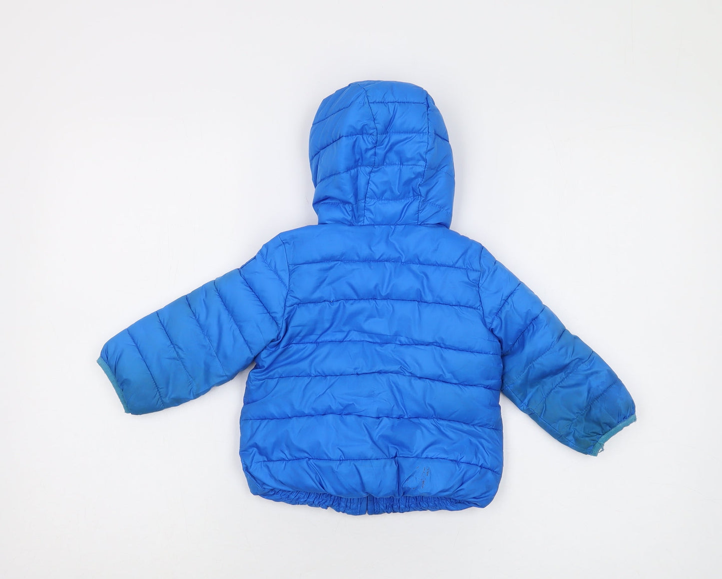 Gap Unisex Baby Blue Puffer Jacket - 18-24 Months