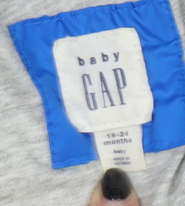 Gap Unisex Baby Blue Puffer Jacket - 18-24 Months