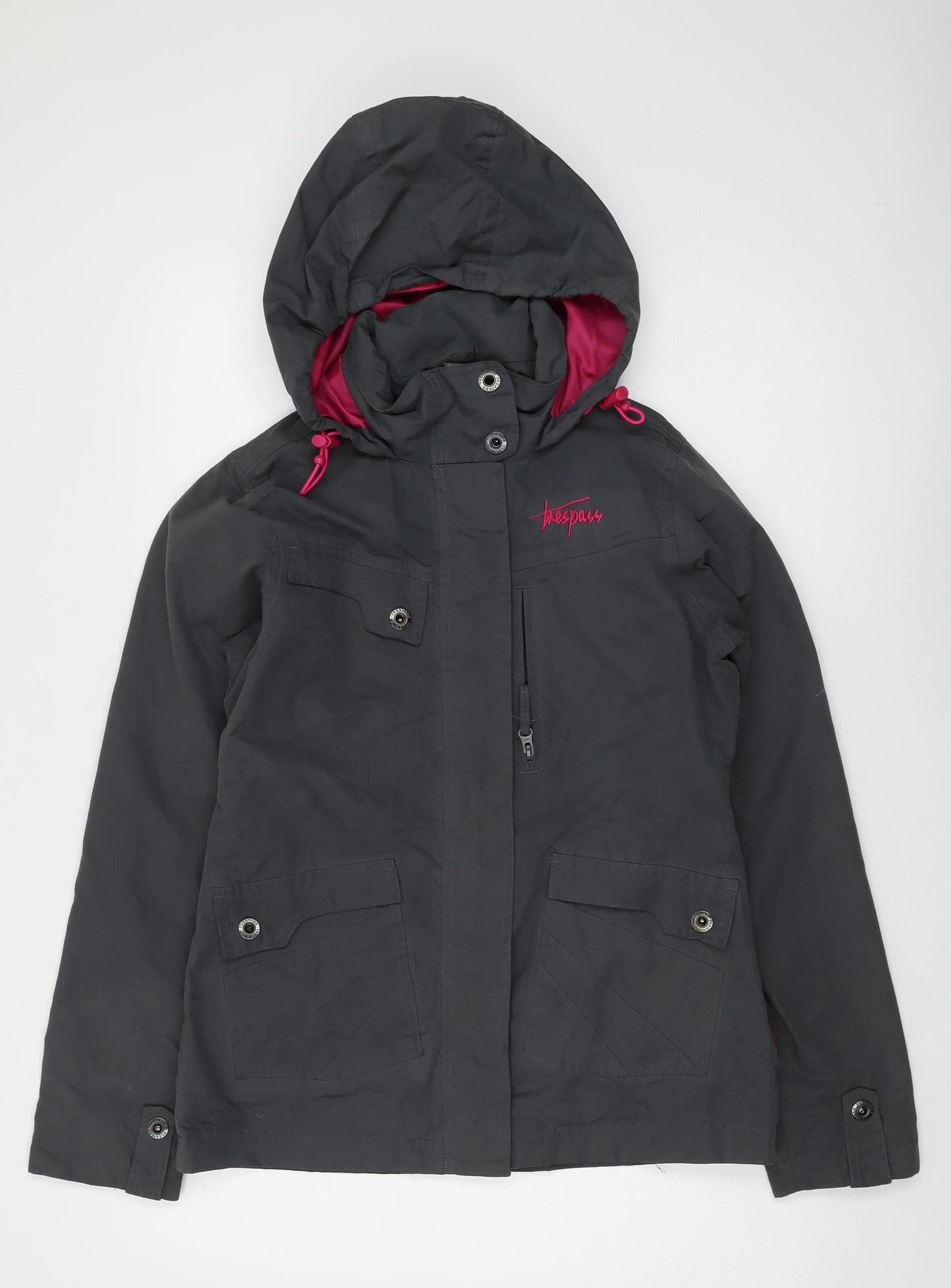 Womens UK Size S Trespass Black Parka Coat