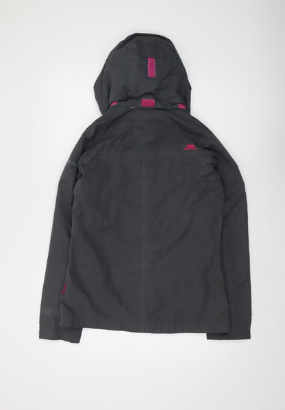 Womens UK Size S Trespass Black Parka Coat