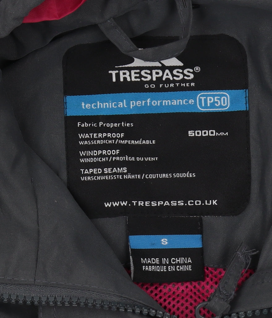 Womens UK Size S Trespass Black Parka Coat