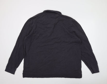 Charles Tyrwhitt Men's Black Long Sleeve Polo 2XL