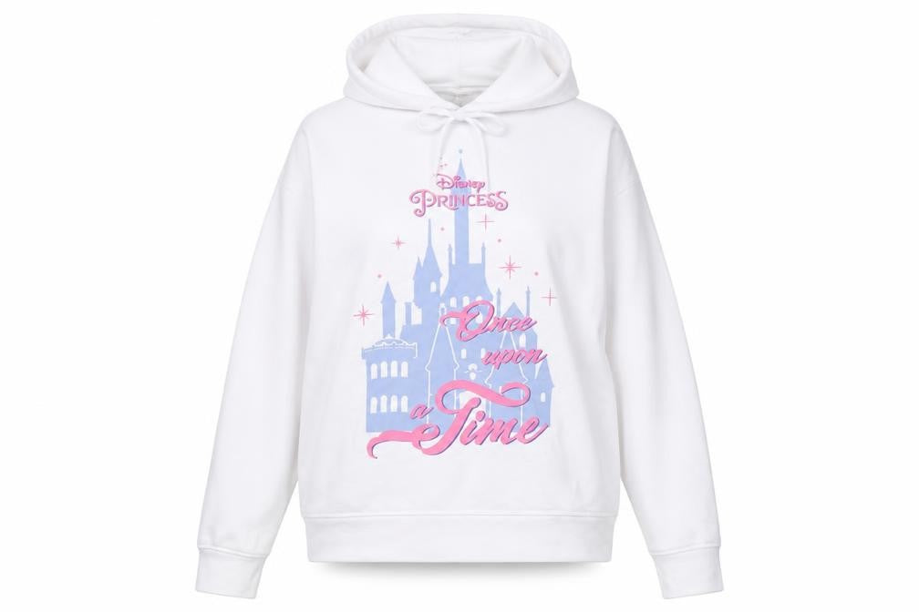 Womens UK Size XS Disney White Pullover Hoodie