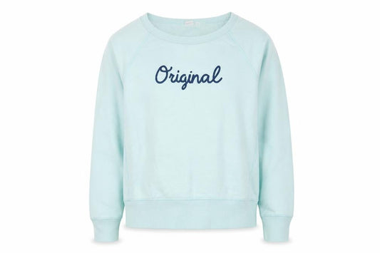 Gap Women's Blue Pullover Sweatshirt, Size S, Logo Accent