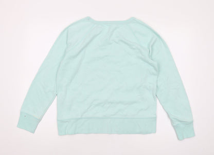 GAP Women's Blue Pullover Sweatshirt, Size S, Logo Accent