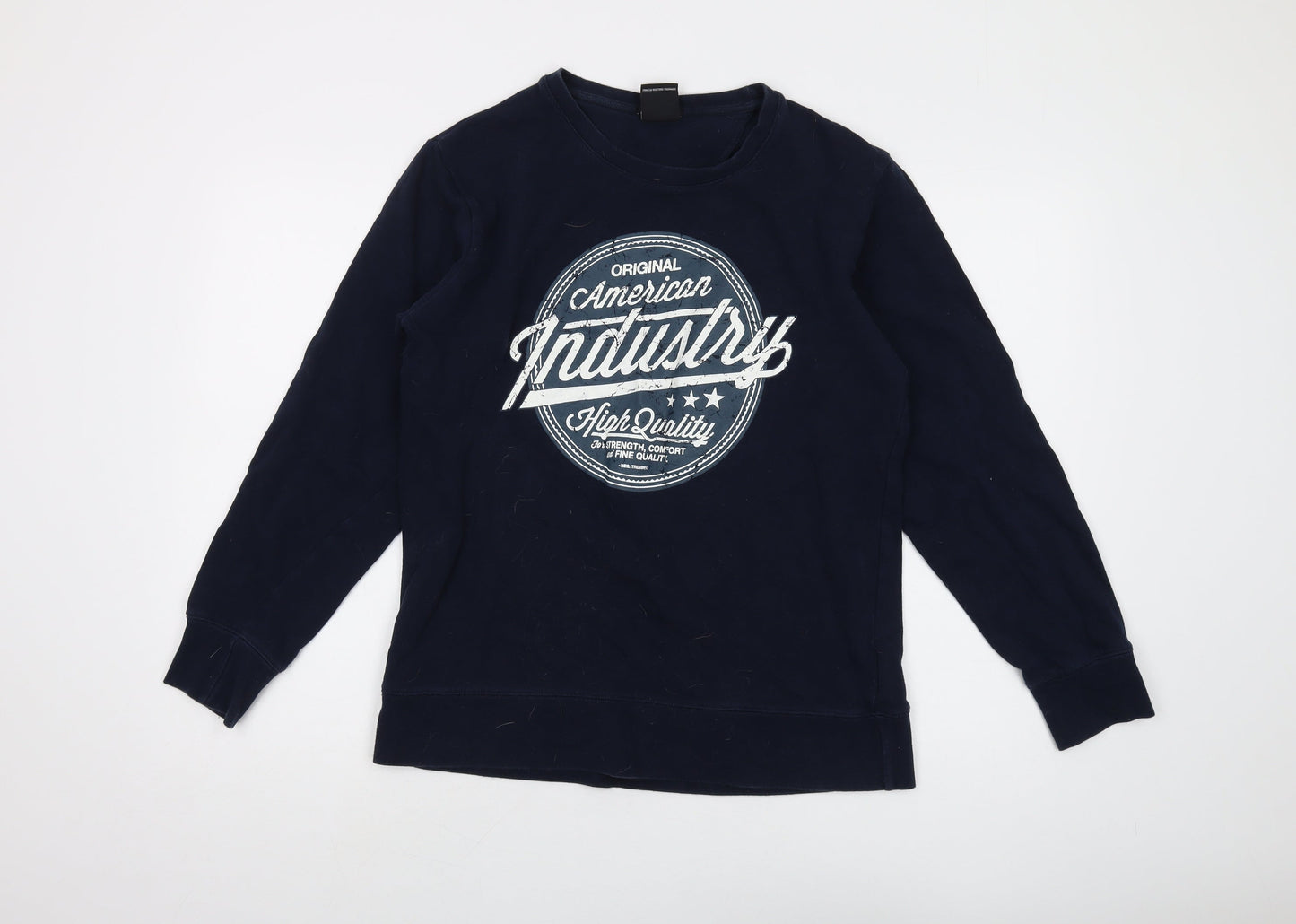 Smog Men's Blue Pullover Sweatshirt L Graphic Print