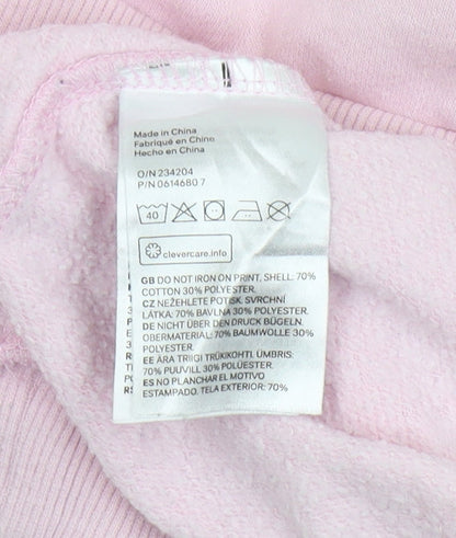 H&M Girls Pink Mickey Mouse Graphic Sweatshirt, Size 12 Years