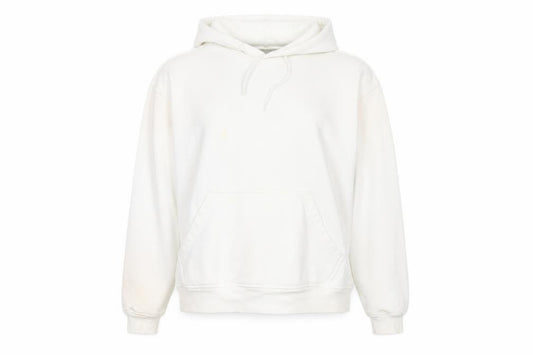 Front view of Fila Women's White XL Pullover Hoodie with Pockets