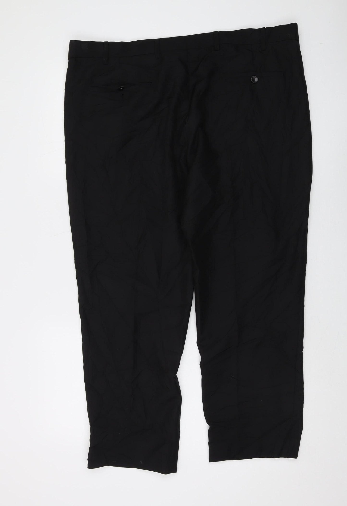 Marks and Spencer Men's Black Regular Fit Dress Pants 40