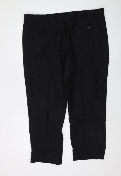 Marks and Spencer Men's Black Regular Fit Dress Pants 40