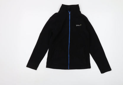Additional front view of Gelert boys’ black basic jacket 9-10 years full zip lined